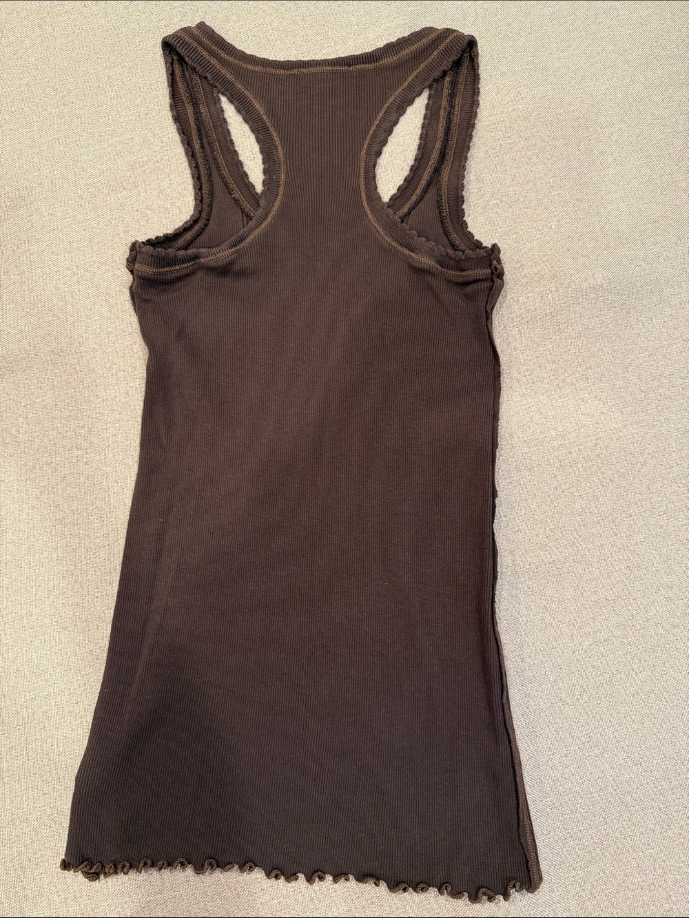 Juicy Couture Chocolate Brown Ribbed Racerback Tank - Picture 3 of 5